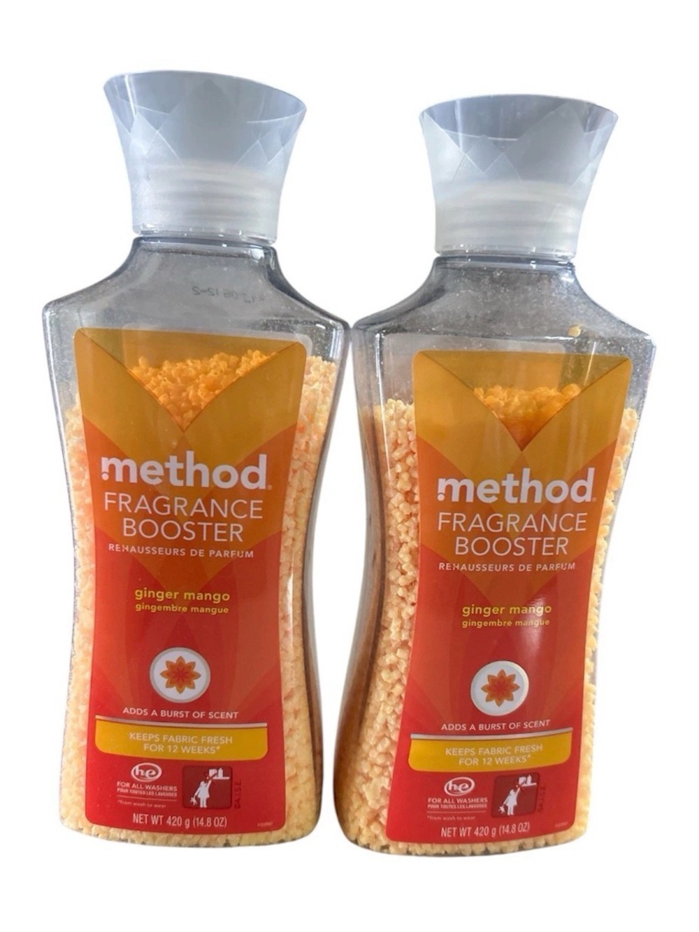 2 bottles method Ginger Mango Fragrance Booster 14.8 oz each